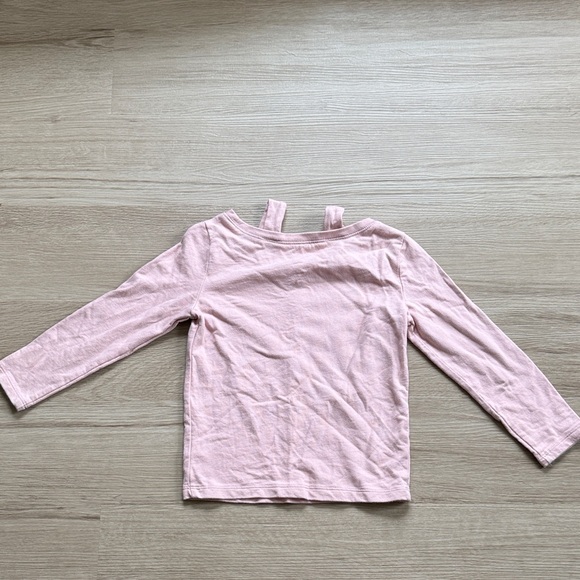 Sequin Pink Panda Kids Long Sleeve  old Shoulder Top - Picture 5 of 6